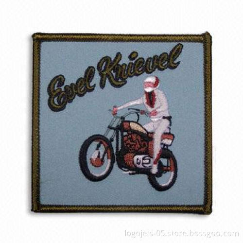 Embroidered Patches with Heat Cut Boarder and Twill Background